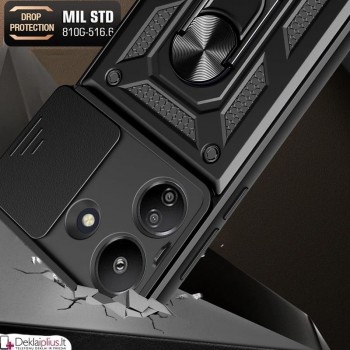 5in1 smūgiams atsparus dėklas su žiedu ir kameros apsauga (Xiaomi Redmi 13C/Poco C65) 5in1 smūgiams atsparus dėklas su žiedu ir kameros apsauga (Xiaomi Redmi 13C/Poco C65)